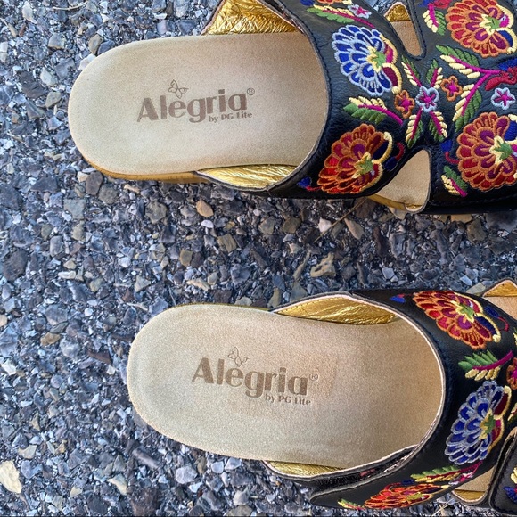 Alegria Linn leather embroidered sandal size 8 - Picture 7 of 10